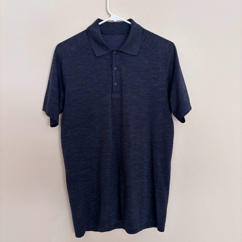 Men's Lululemon Metal Vent Tech Polo Golf Athletic Blue Size Medium